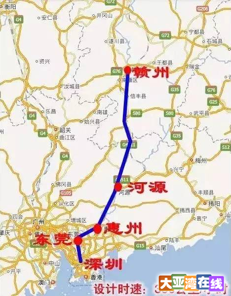 赣深高铁线路图惠州图片