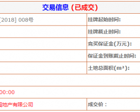 惠州正闳臻景园地产获大亚湾1万平商住地 楼面地价1280元